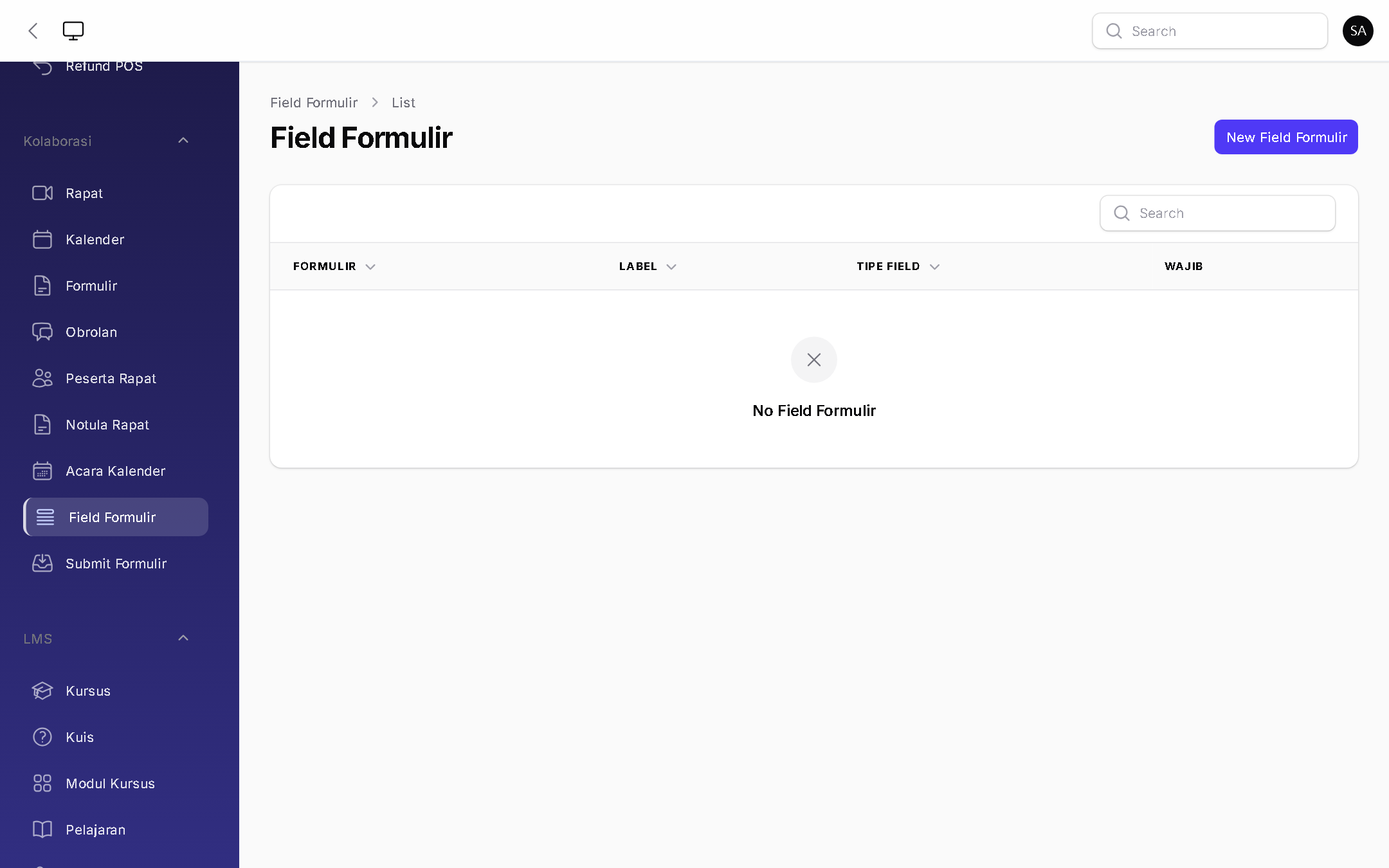 Field Form - BizOS