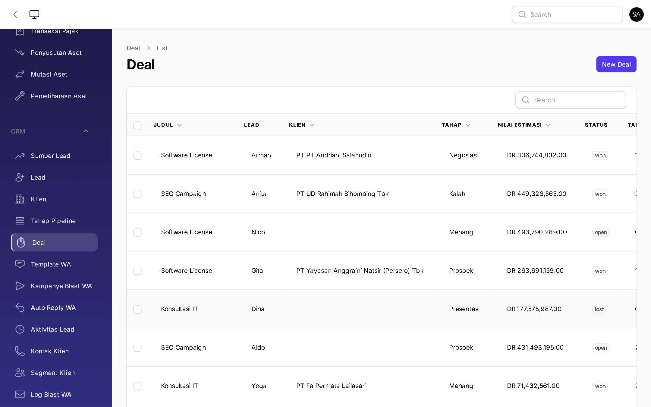Deals - BizOS