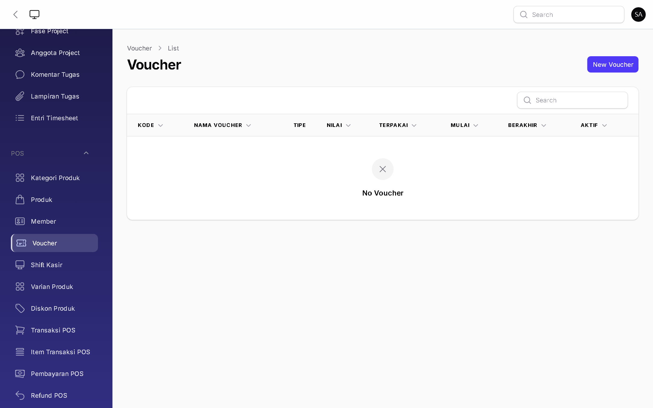 Voucher POS - BizOS