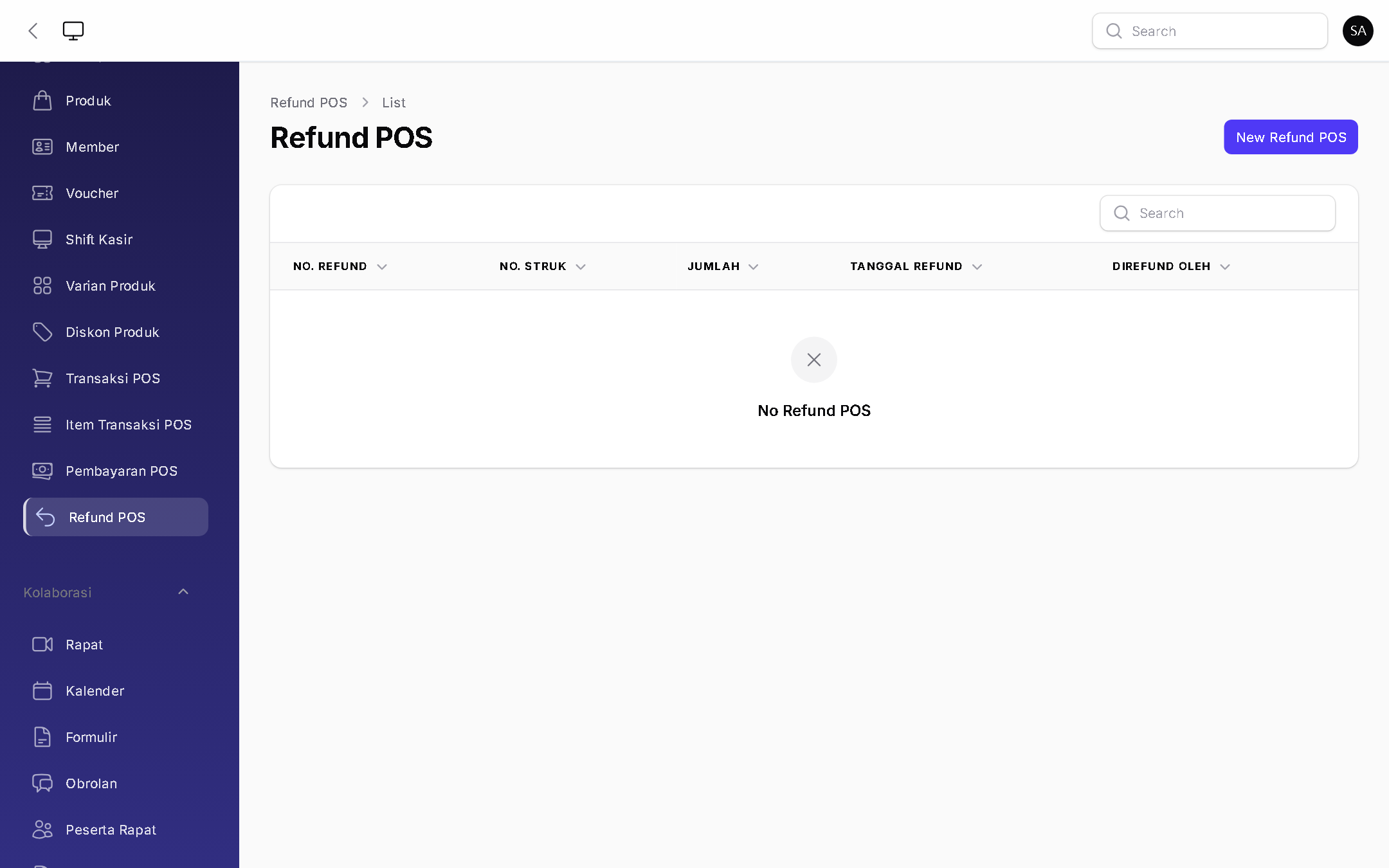 Refund POS - BizOS